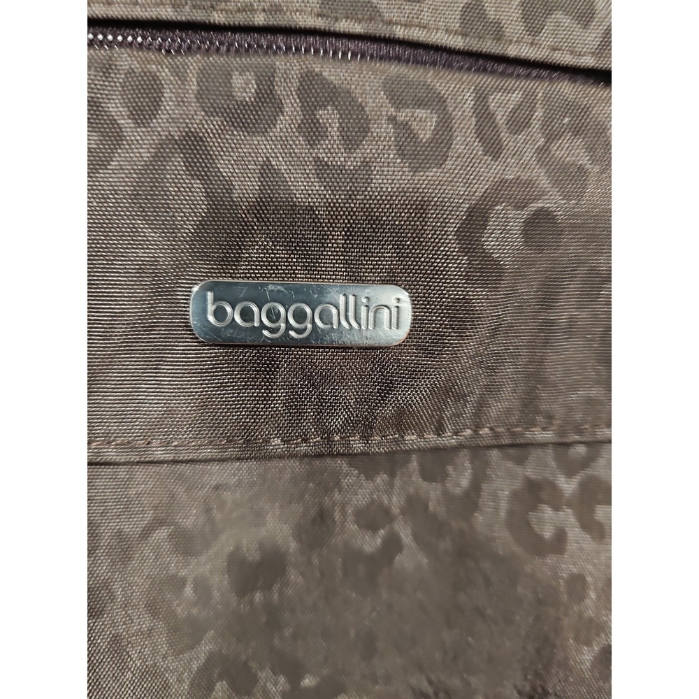 Baggallini Purse Shoulder Strap Multi Pocket Cheetah Print Brown - Picture 2 of 15